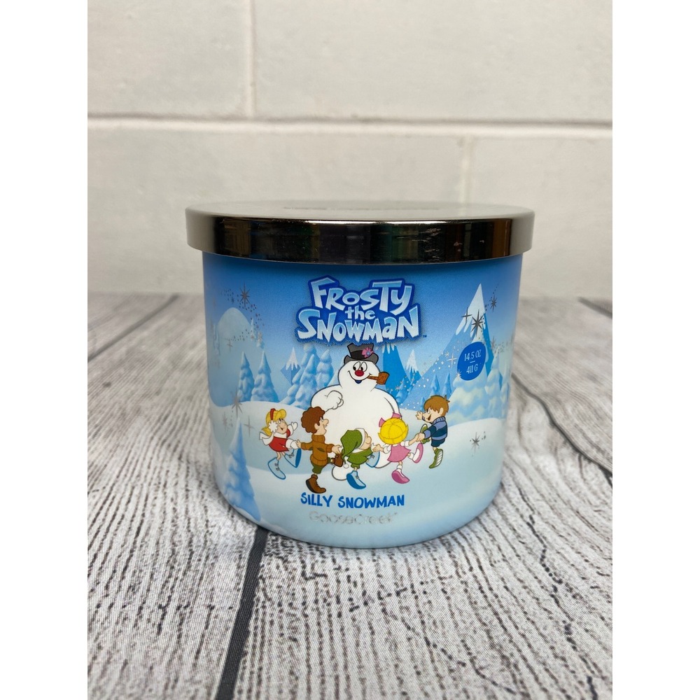 NEW Goose‎ Creek Frosty the Snowman Candle 3-Wick Silly Snowman 14.5 oz